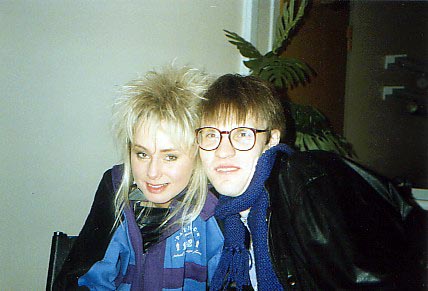 Louise Hoffsten och jag, omkring 1987